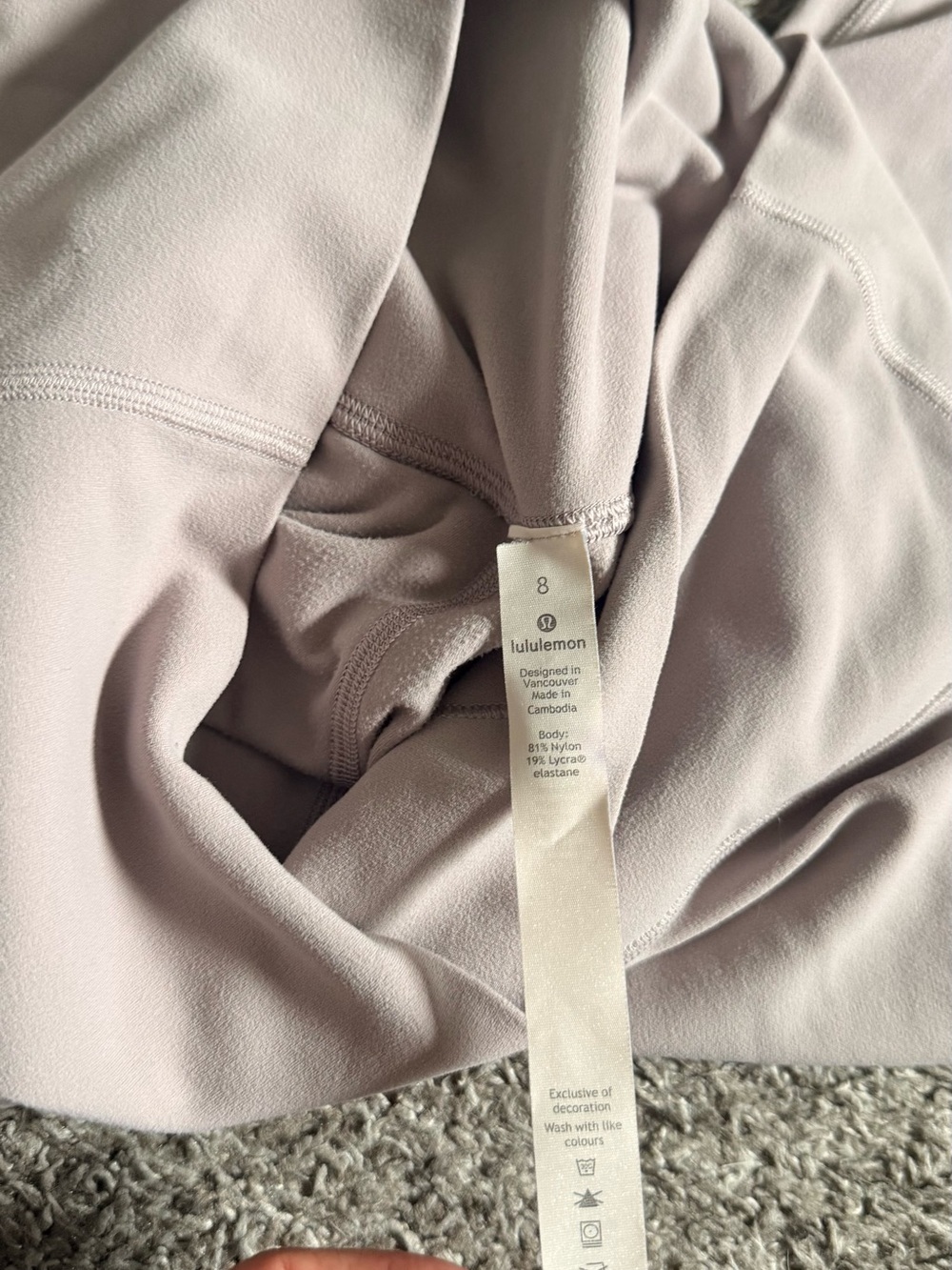 Lululemon Align High-Rise Crop 21” Leggings Bundle Size 8 Pink Mist & Red Nulu - Picture 7 of 8